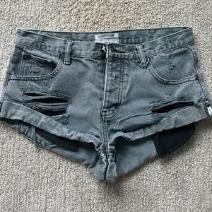 light black wash ONE TEASPOON BANDIT SHORTS